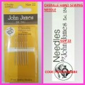 JOHN JAMES CHENILLE HAND SEWING NEEDLE SIZE 22